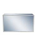 Unico Rectangular Bar with White Frame and Silver Panels