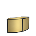 Unico Curved Bar with Black Frame and Gold Panels