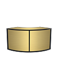 Unico Curved Bar with Black Frame and Gold Panels