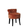 Belgravia Ottoman in Orange Velvet