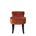 Belgravia Ottoman in Orange Velvet
