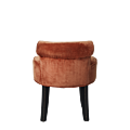 Belgravia Ottoman in Orange Velvet