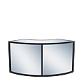 Unico Curved Bar with Black Frame and Silver Panels