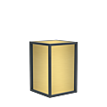 Unico Square Bar Unit with Black Frame and Gold Panels