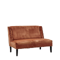 Dilano Sofa in Orange Velvet
