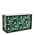 Unico Bar with Black Frame and Palm Leaf Print Panels 
