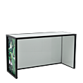 Unico Bar with Black Frame and Palm Leaf Print Panels 