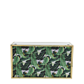 Unico DJ Booth with Gold Frame and Palm Leaf Print Panels