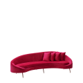 LA Sofa in Perfect Pout Pink Velvet