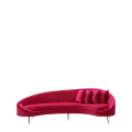 LA Sofa in Perfect Pout Pink Velvet
