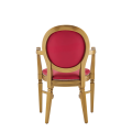 Chandelle Armchair in Gold with Pink Seat Pad
