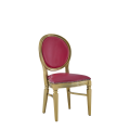 Chandelle Chair in Gold with Pink Seat Pad
