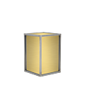 Unico Square Bar Unit with Stainless Steel Frame and Gold Panels