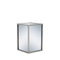 Unico Square Bar Unit - Stainless Steel Frame - Silver Panels
