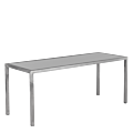 Unico Rectangular Dining Table - Steel Frame - White Top