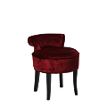 Belgravia Ottoman in Raspberry Velvet
