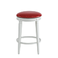 Beli Bar Stool White with Red Seat Pad