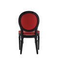 Chandelle Chair in Black with Red Seat Pad