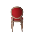 Chandelle Chair in Ivory with Red Seat Pad