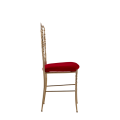 Napoleon Chair in Gold with Red Seat Pad