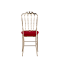 Napoleon Chair in Gold with Red Seat Pad