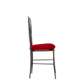 Napoleon Chair in Gunmetal with Red Seat Pad