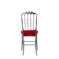 Napoleon Chair in Gunmetal with Red Seat Pad