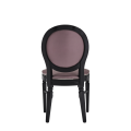 Chandelle Chair in Black with Rose Seat Pad