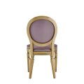 Chandelle Chair in Gold with Rose Seat Pad