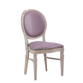 Chandelle Chair in Ivory with Rose Seat Pad