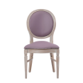 Chandelle Chair in Ivory with Rose Seat Pad