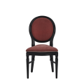 Chandelle Chair in Black with Rose Pink Velvet Seat Pad