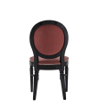 Chandelle Chair in Black with Rose Pink Velvet Seat Pad
