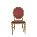 Chandelle Chair in Gold with Rose Pink Velvet Seat Pad