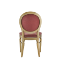 Chandelle Chair in Gold with Rose Pink Velvet Seat Pad