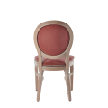 Chandelle Chair in Ivory with Rose Pink Velvet Seat Pad