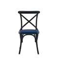 Coco Chair in Black with Sapphire Seat Pad
