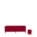 Hollywood Sofa in Scarlet Velvet
