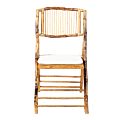 Folding Bali chair with cream cushion