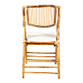 Folding Bali chair with cream cushion