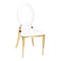 Divine Gold Chair with White Seat and Back Pad