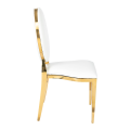 Divine Gold Chair with White Seat and Back Pad