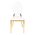 Divine Gold Chair with White Seat and Back Pad