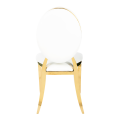 Divine Gold Chair with White Seat and Back Pad