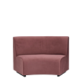 Endless Curve Sofa in Marsala 4.72 ft