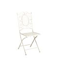 Vintage white Chantilly wrought-iron chair