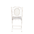Chantilly white wrought iron chair with cushion
