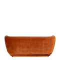 Elton terracotta velvet sofa 78 x 170 cm H 70 cm