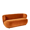 Elton terracotta velvet sofa 78 x 170 cm H 70 cm