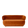 Elton terracotta velvet sofa 78 x 170 cm H 70 cm